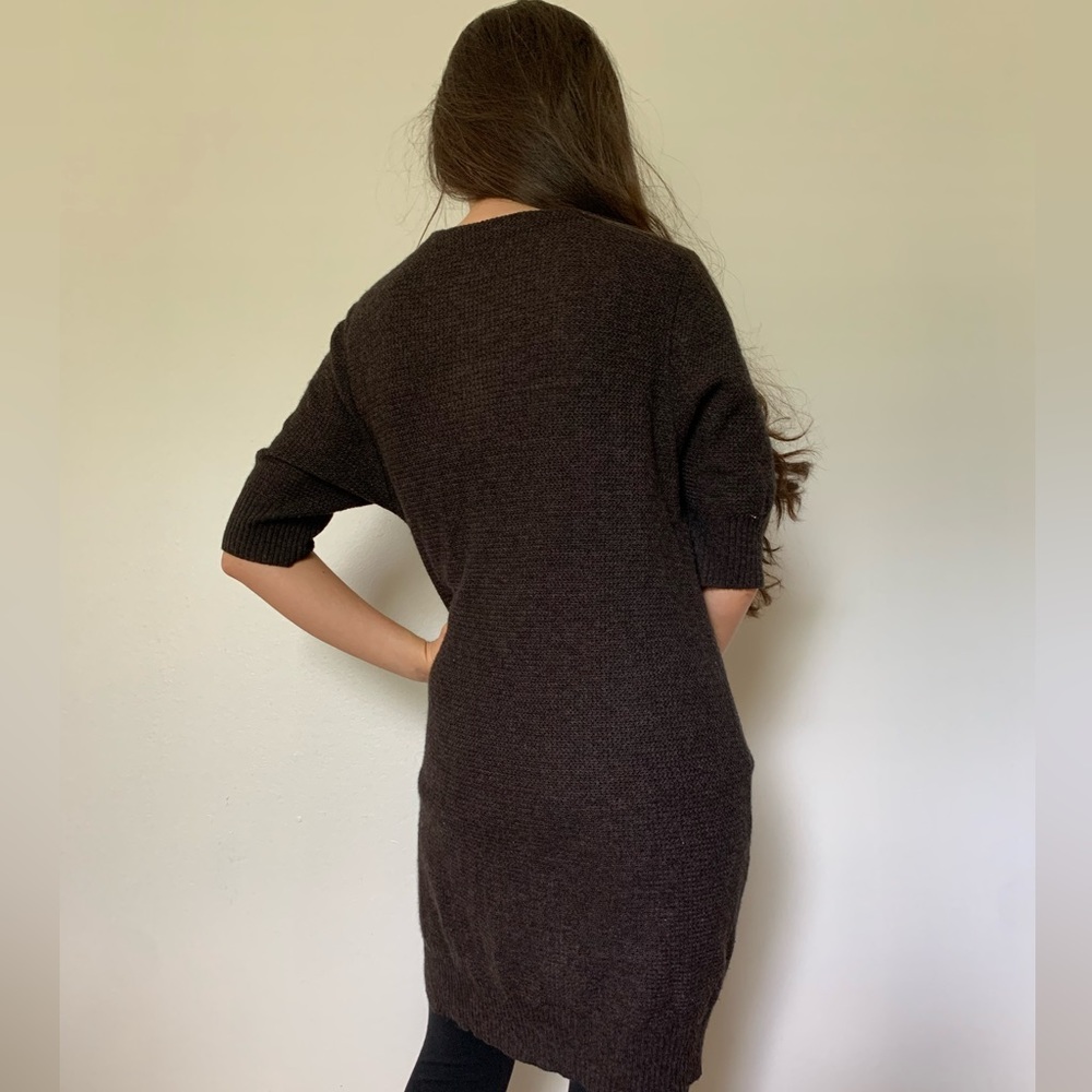 Espresso Eileen Fisher Wool Blend Cardigan - Picture 6 of 7